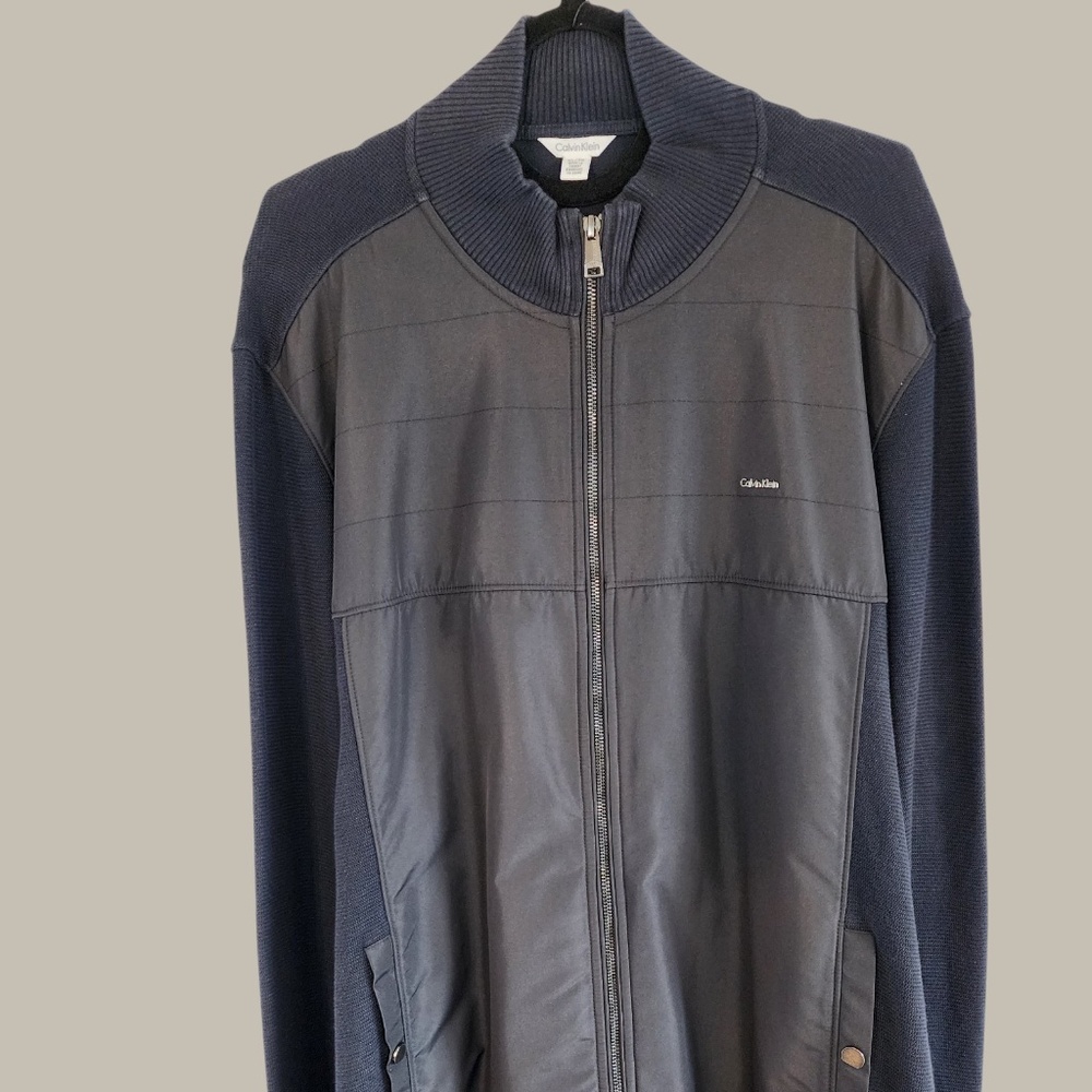 Calvin Klein- Zipper  - Black - Knit - Woven XL